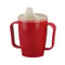 Hrnček s náustkom a dvomi viečkami, 250 ml (červený)