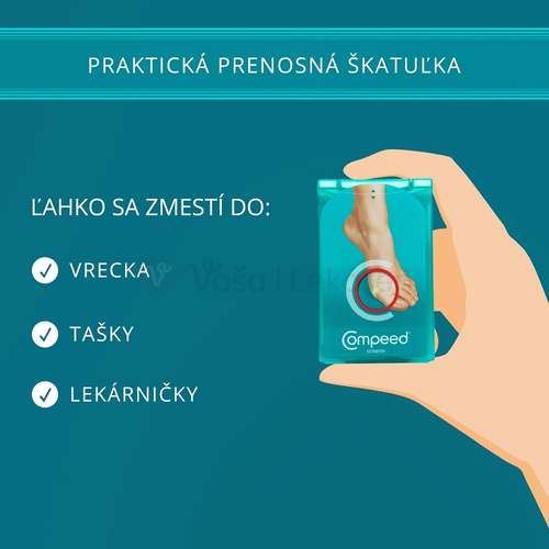 Compeed Gélová náplasť na pľuzgiere na nohách (malá)