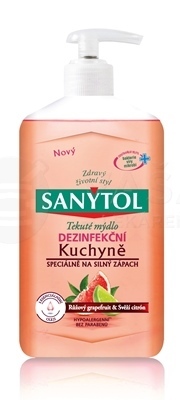 Sanytol Kuchynské tekuté mydlo Ružový grapefruit & citrón