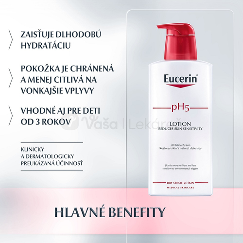 Eucerin pH5 Telové mlieko na suchú citlivú pokožku