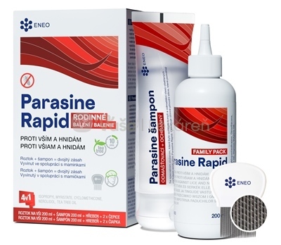 Parasine Rapid Roztok + šampón na vši ENEO