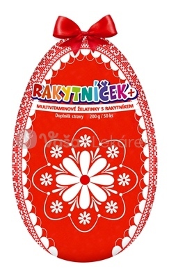 TEREZIA Rakytníček+ Multivitamínové želatínky Veľkonočné vajce (Červené)