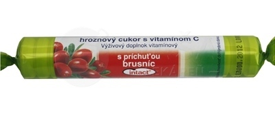 Intact Hroznový cukor s vitamínom C Brusnice