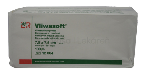 Vliwasoft Kompresy nesterilné, 6-vrstvové (7,5 x 7,5 cm)