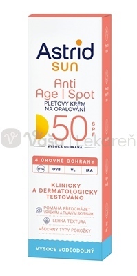 Astrid Sun Pleťový krém Anti Age na opaľovanie SPF50