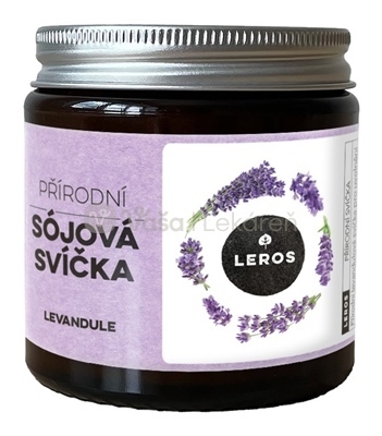 Leros Prírodná sójová sviečka Levanduľa