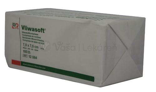 Vliwasoft Kompresy nesterilné, 6-vrstvové (7,5 x 7,5 cm)