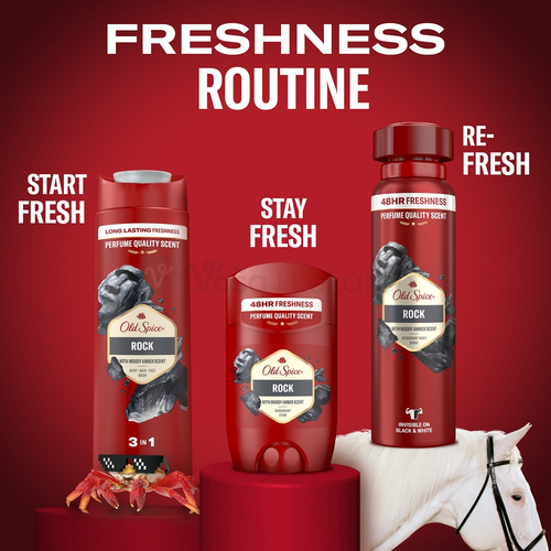 Old Spice Rock Tuhý deodorant pre mužov, 48H sviežosť