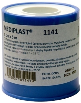 Mediplast Textilná náplasť na cievke s krytom (5 cm x 5 m)