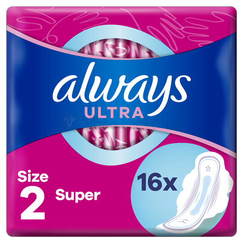 Always Ultra Super Plus Hygienické vložky (Duopack)