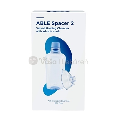 Able Spacer 2 + Medium Mask Inhalačný nadstavec s maskou (pre deti 2 - 6 rokov)