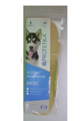 Protetika Basic Ortopedické vložky pre pozdĺžne ploché nohy, koža, veľ. 39
