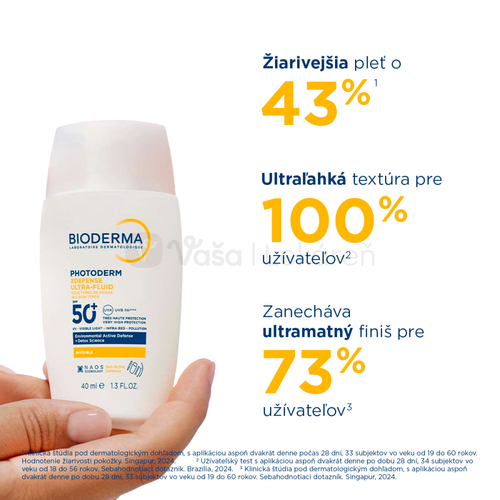 Bioderma Photoderm XDefense Ultra fluid na opaľovanie SPF 50+ (netónovaný)