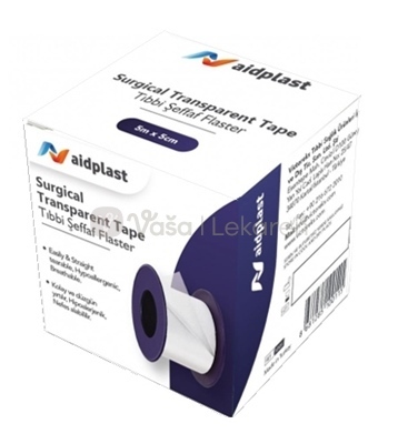 Aidplast Náplasť priehľadná na cievke (2,5 cm x 5 m)