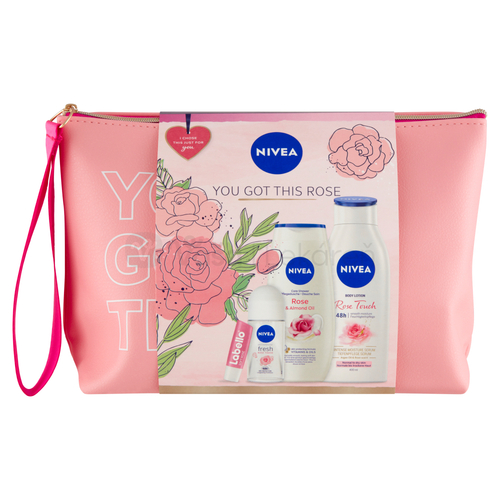 Nivea You Got This Rose Dámska darčeková sada v kozmetickej taške