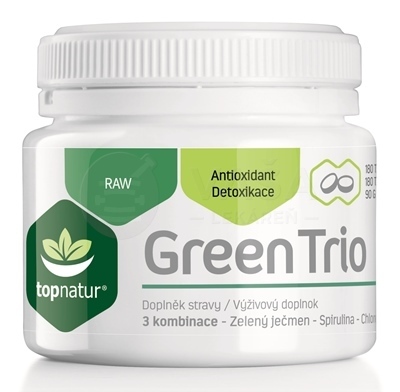 Topnatur Green Trio (spirulina, chlorella, zelený jačmeň)