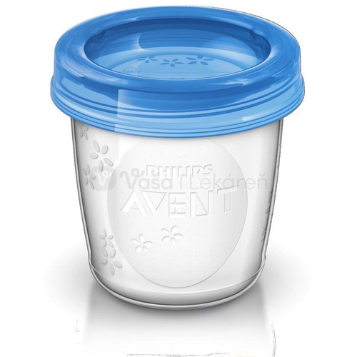 AVENT VIA poháriky s vrchnákmi (Set)
