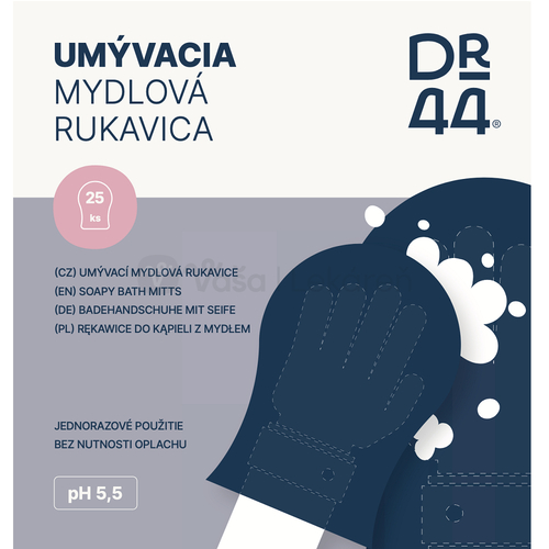 Dr. 44 Umývacia mydlová rukavica bez nutnosti oplachu