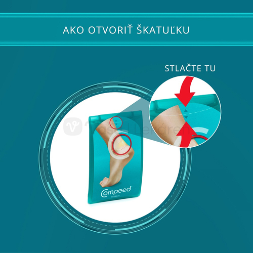 Compeed Gélová náplasť na pľuzgiere na nohách (stredná)
