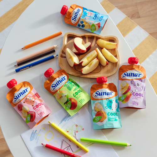 Sunar Cool Ovocná kapsička Hruška, banán, mango (od ukončeného 12. mesiaca)