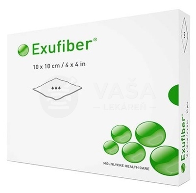 Exufiber Hydrovláknité krytie na rany (10 x 10 cm)