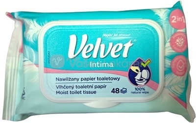 Velvet Intima Vlhčený toaletný papier 2v1
