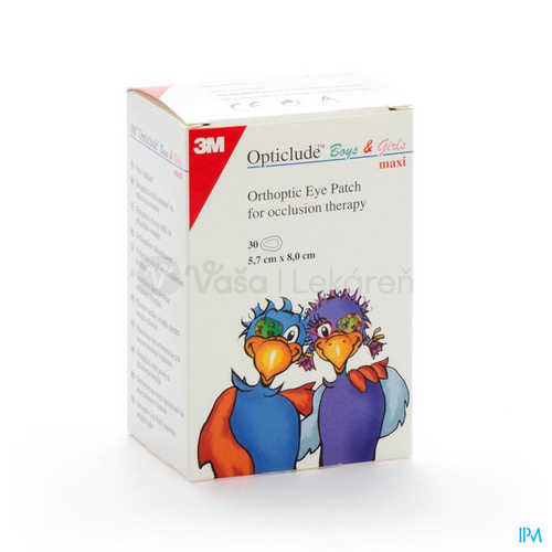 3M Opticlude Boys&Girls Maxi očná náplasť ortoptická na liečbu strabizmu (5,7 x 8 cm)