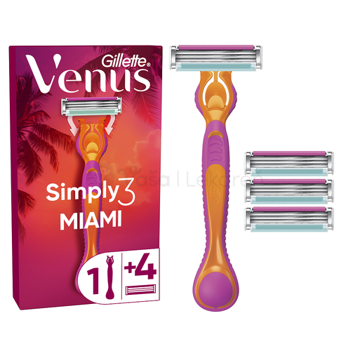 Gillette Venus Miami Vibes Dámsky holiaci strojček s náhradnými hlavicamí