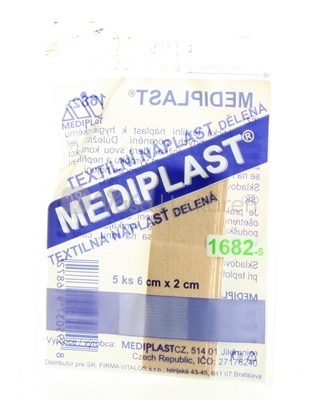 Mediplast Náplasť na rany s vankúšikom (6 cm x 2 cm)