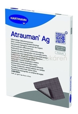 Atrauman AG Kompres impregnovaný s obsahom striebra (10 x 10 cm)