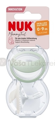 NUK MommyFeel Silikónový cumlík v boxe (0-9 mesiacov), rôzne farby