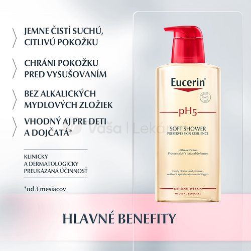 Eucerin pH5 Sprchový gél na suchú citlivú pokožku