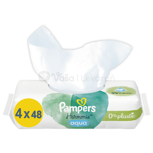 Pampers Harmonie Aqua Vlhčené obrúsky (4 balenia)