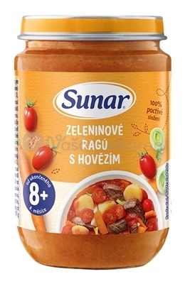 Sunar Zeleninové ragú s hovädzím (od ukončeného 8. mesiaca)
