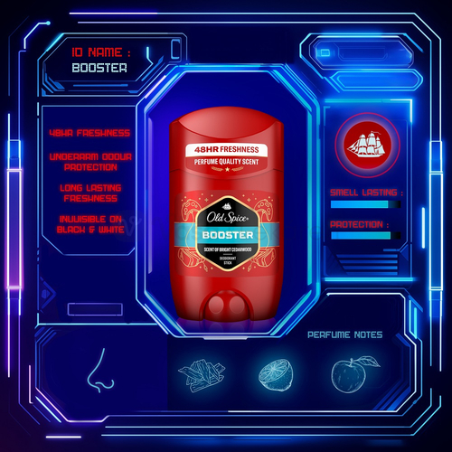 Old Spice Booster Tuhý deodorant pre mužov, 48H sviežosť