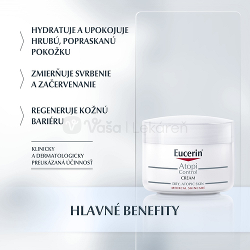 Eucerin AtopiControl Krém na tvár a telo na suchú pokožku