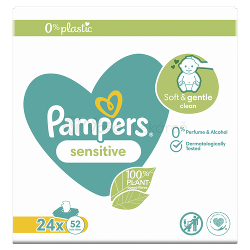 Pampers Sensitive Vlhčené obrúsky Box (24 balení)