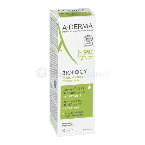 A-DERMA Biology Ľahký 24H hydratačný krém na normálnu až zmiešanú pleť