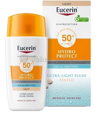 Eucerin Sun Hydro Protect Ultraľahký fluid na opaľovanie SPF50+ (svetlý)