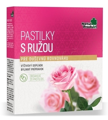NaturProdukt Pastilky s ružou pre duševnú rovnováhu