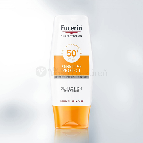 Eucerin Sun Sensitive Protect Mlieko na opaľovanie na citlivú a atopickú pokožku SPF50+
