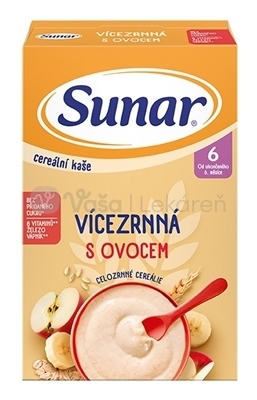 Sunar Cereálna kaša Viaczrnná s ovocím (od ukončeného 6. mesiaca)