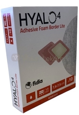 Hyalo4 Adhesive Foam Border Lite Odľahčené silikónové adhezívne penové krytie s okrajmi (7,5 x 7,5 c