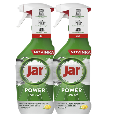 Jar Power Spray 3v1 Lemon Viacúčelový sprej na kuchyňu a riad (Duopack)