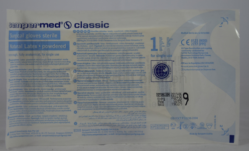 Sempermed Rukavice sterilné, latexové, púdrované, veľ. 9