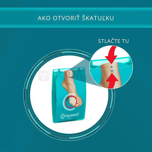 Compeed Gélová náplasť na pľuzgiere na nohách (malá)