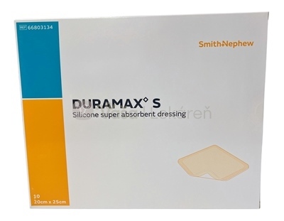 Duramax S Silikónový superabsorpčný obväz (20 x 25 cm)