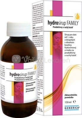 GENERICA Hydrosirup Family na produktívny a suchý kašeľ