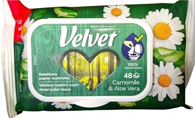 Velvet Camomile & Aloe vera Vlhčený toaletný papier