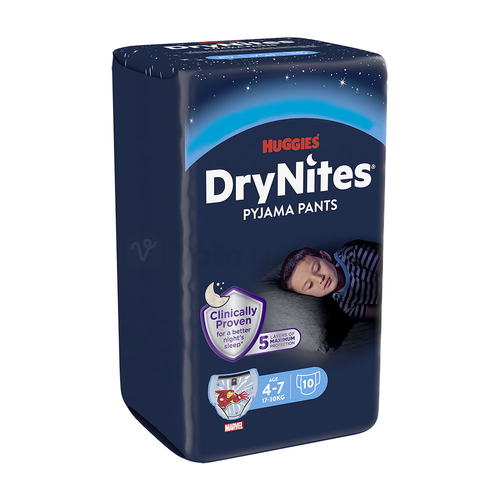 Huggies DryNites M Plienkové nohavičky pre chlapcov (17-30 kg)